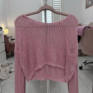 shein pink cover up
